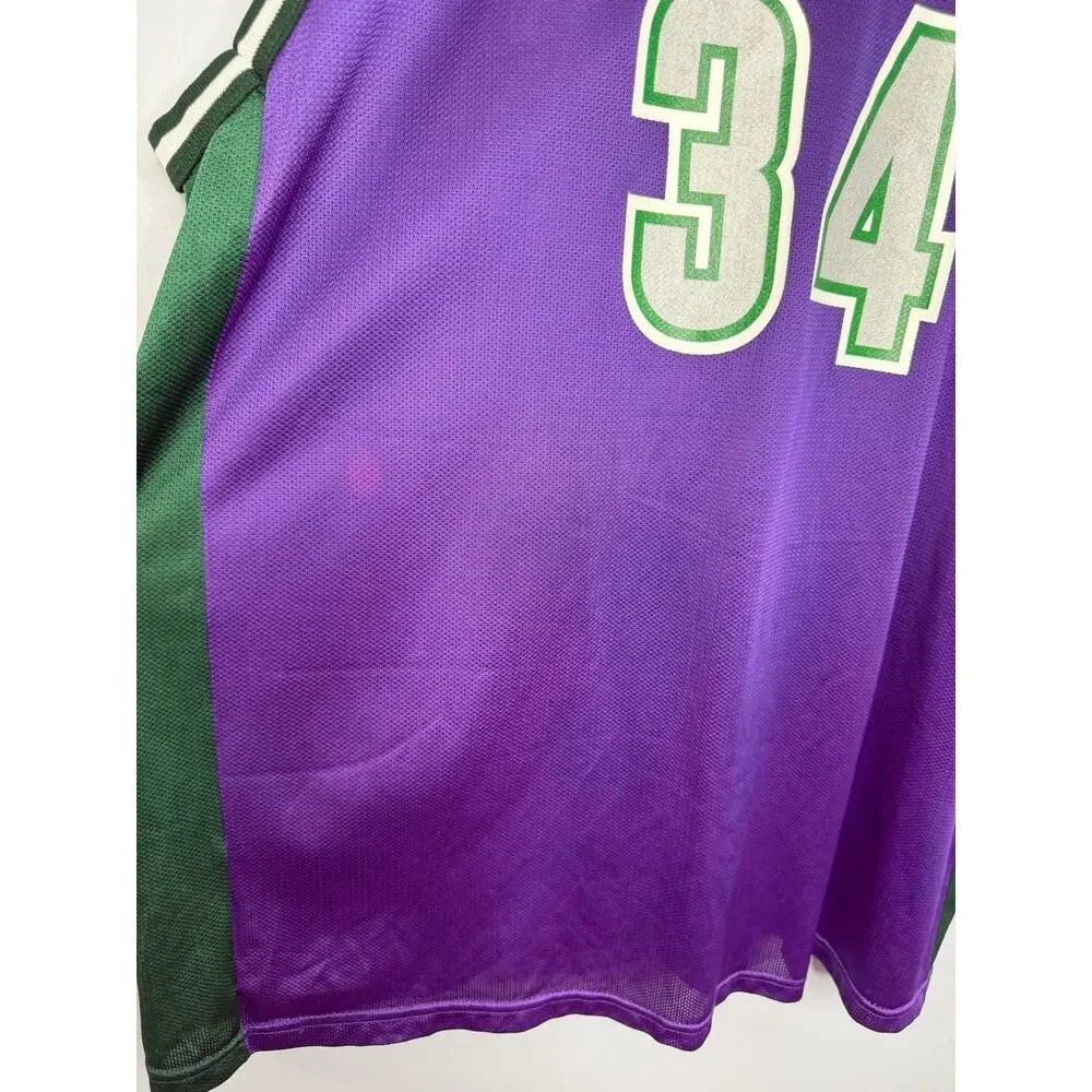 XLVintage 90's Ray Allen Milwaukee #34 Bucks Champion NBA Basketball Jersey 48